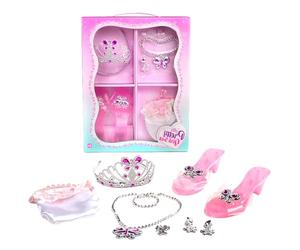 Juguete de cambio de imagen femenino - Kit de juego de moda | Kitt de cambio de imagen mágico | Ropa de fiesta de cuentos de, vestidos boutique de joyas de princesa ups shoee coronas, zapato de