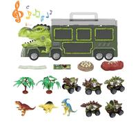 Juguete De Camión Dinosaurio - Vehículo De Ingeniería Tyrannosaurus Rex Con Luces Y Música | Gran Vehículo De Construcción Deslizamiento Inercial, Juguetes Educativos De Dinosaurios Para Niños