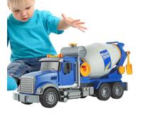 Juguete De Camión Hormigonera: Gran Vehículo De Construcción Con , Sonidos Y Tambor Giratorio | Conducción De Movimiento De Rueda Libre Para Niños De 3 A 7 Años, Juego Interactivo De ABS Duradero