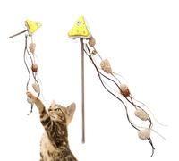 Juguete de caña de pescar para - Bastón de plumas con campanilla para cazadores de - Ayuda al doma interactivo, juego de captura y ejercicio lúdico para todos los tamaños - Juguete de