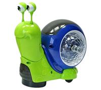 Juguete de caracol de discoteca, juguete musical de cangrejo para gatear, con función para evitar obstáculos, interactivo para niños pequeños, caracol