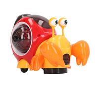 Juguete de Caracol de Tiempo de Estiramiento de la Barriga con Cabeza de Sacudida, Luces 3D, Módulo de Música, Educación Temprana para Niños, Bebés (Rojo)