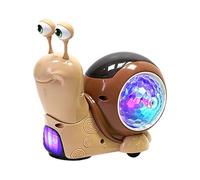 Juguete de caracol eléctrico - Luz musical gateando, dispositivo de sensor interactivo | Dispositivo de actividad de aprendizaje de motor de detección de desarrollo, prevención automática de