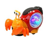 Juguete de caracol para gatear: los caracoles que caminan eléctricos se iluminan y evitan obstáculos automáticamente, juguetes interactivos para bebés con movimiento musical | Desarrollo educativo del