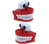 Juguete de carga con dientes que hablan | 2 piezas de dientes que hablan se cargan, el juguete que mastica los dientes | Juguete para masticar Fidget Chatter Dientes - de interacción