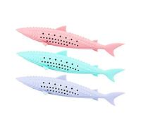 Juguete de Cepillo de Dientes de Gato, Juguetes de masticación de Pescado de Cepillo de Dientes de Gato con Hierba gatera interactiva con Pet de Silicona para Mascotas de Limpieza de muelles