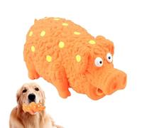 Juguete de cerdo chirriante para perros: divertido juguete con sonido, silbato para masticar | Diseño de cerdo suave con chirriador, ideal para adiestramiento de cachorros, juegos de interior y divers