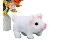 Juguete de cerdo eléctrico: mascota que camina, juguete de sonido interactivo, lindo compañero animal | Lechón electrónico realista que camina, chilla y mueve la nariz para bebés, lo convierte