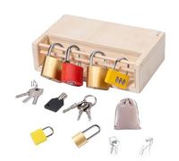 Juguete De Cerradura Y Llave - Materiales Educativos De Aprendizaje De Madera, Desbloqueo De Caja De Madera | Regalo para Niños, Preescolar, Aula En Casa, Juguetes Educativos Stem