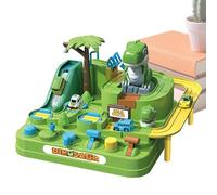 Juguete de circuito de coches,juego de tren de dinosaurio con deslizamiento - Circuito de carreras con tema de aventura navideña, para niños y niñas, cumpleaños, casa, escuela, guardería, piso, sala