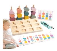 Juguete De Clasificación De Formas - Juego De Perlas Para Enhebrar Y Asociar Para Jardines De Niños,Juegos De Madera De Clasificación Por Colores Y Apilaje,Para Niños y Niñas De 3 Años Cumpleaños Casa
