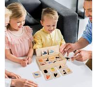 Juguete de Clasificación de Formas - Puzzle de Emparejamiento de Sombras en Madera Juguete Niños,Reconocimiento De Patrones para Interacción Padres-Hijos En Casa Y Viajes En Coche