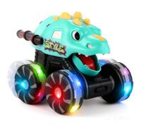 Juguete de coche de dinosaurio, figura interactiva del coche con iluminación | Vicio de dinosaurio a presión con luz - Para niños, niñas, cumpleaños, Navidad, fiestas, día del niño, regalos de Año