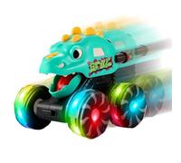 Juguete de coche de dinosaurio | Modelo de juguete interactivo con luz | Vicio de dinosaurio a presión con luz - para niñas y niños, cumpleaños, Navidad, fiestas, día del niño y nuevo