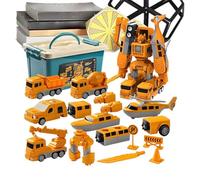 Juguete de Coche de Ingeniería,Robot De Construcción Educativo - Coches Magnéticos Transformables De Ingeniería,Para Preescolares Niños Estudiantes Y Alumnos Fiesta Familiar En Sala De Estar Y