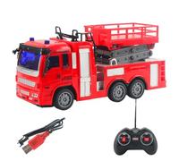 Juguete de coche de rescate, juguete de coche de bomberos para niños pequeños, motor de empuje y go, juego de emergencia | funciones luminosas brillantes, construcción resistente a prueba de niños