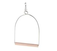 Juguete de columpio para pájaros, para jaula, perca de loro, soporte de madera natural para jugar a masticar, juguetes colgantes, hamaca de madera para pájaros