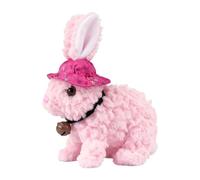 Juguete de conejito de peluche: mascota con movimiento realista que salta, liebre caminante animada suave, linda oreja que se mueve, encantadora experiencia interactiva de movimiento de conejo, acción