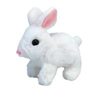 Juguete de conejito realista - Conejo parlante de peluche con orejas que se mueven | Muñeca interactiva de animales en movimiento | Lindo regalo navideño para la escuela, hogar, coche, tiempo