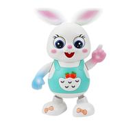 Juguete de conejo bailando electrónico: juguetes musicales interactivos para bebés, entrenador de cabeza alta de dibujos animados | Juguete lindo conejo con luces y música, juguete arrastrándose y