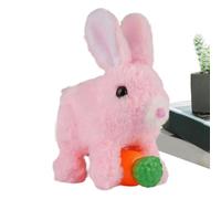Juguete De Conejo De Peluche Interactivo Con Sonidos Y Orejas En Movimiento Temblorosa Juguete De Conejo De Tela Realista Para Niños Con Lindo Animal De Compañía Que Funciona Con Pilas Para Apren