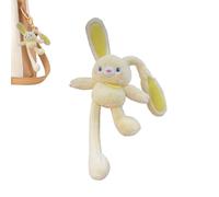 Juguete de conejo genérico, Easter Bunny Pull Up Toys, compacto llavero colgante, adorable suave y divertido conejo muñeca para cumpleaños, Easters, y celebraciones de vacaciones