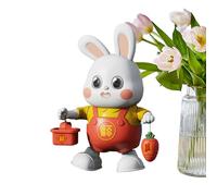Juguete de conejo, juguete de conejo cantante eléctrico para niños | Cartoon Kids Preschool Educational Learning Toy Toy Cine Electric Dancing Toy con 48 canciones para un niño de