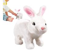 Juguete De Conejo Realista Interactivo Con Movimientos - Peluche De Pascua Saltando Contrayéndose Y Con Orejas Que Se Mueven - Conejito Realista y Adorable - para Niños, Hogar, Viajes, Pascua, Cumplea