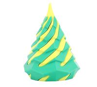 Juguete de Cono en Espiral |Escultura de Paso piramidal Impresa en 3D para Entretenimiento y decoración |Divertido Juguete de Paso con Efecto ilusión |Arte PLA Compacto (Amarilla y Verde)