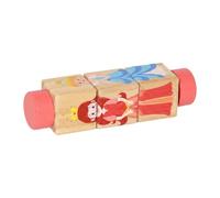 Juguete de Construcción de Bloques Giratorios de Madera para Aprender, Reconocer Y Mejorar La Concentración. Rompecabezas Educativo, Rosa