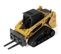 Juguete de Construcción Montacargas, Vehículo de Construcción Miniatura de Metal Entero a Escala Fundido, Montacargas de Colección, Decoración de Escritorio y Regalo para Niños y Adultos - Amarillo