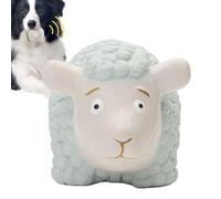 Juguete de cordero para perro, juego chirriante para masticar, entrenador interactivo de dentición de goma, limpiador de mascotas pequeñas y medianas, chirriador de sonido para aliviar el aburrimiento