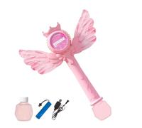 Juguete de cosplay recargable con soplador de burbujas - Máquina de burbujas eléctrica LED 22,5 x 6 x 30 cm, dispositivo de soplado luminoso portátil, accesorio duradero para actividades de plei