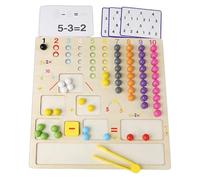 Juguete de cuentas, juego de cuentas de madera, Niños pinchazos para motor fino, Con clip matemáticas coloridas descomposición aritmética clasificación de rompecabezas Actividad interactiva para adult