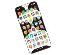 Juguete de Cuentos con Pantalla Táctil - Teléfonos Móviles Juguete con Pantalla Táctil - De Teléfono con Luces Brillantes Recargable para Aprendizaje Educativo