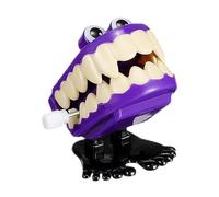 Juguete de cuerda con dientes que hablan - Divertido y clásico, dientes que chatean de carga, dientes de masticar retro | Regalo de mordaza para niños y adultos, juguete para fiestas, bromas