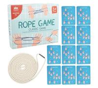 Juguete de cuerda de dedo, Cats Cradle String - Truco interactivo de truco de cuerda de rompecabezas de trenza | String String Raying Hand Rope para niños de más de 3 años Niños Niños Niños Adultos