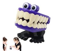 Juguete de cuerda de dientes plegables - juguete de mordaza de novedad para niños y adultos | Dientes plegables clásicos, perfectos para fiestas, bromas y regalos | Juguetes que suenan