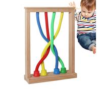 Juguete de cuerda de madera, de anillo de cuerda de madera | Juegos de de madera | 156 tipos de preguntas, cuerdas vibratorias, de anillo de cuerda de madera de