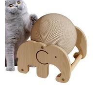 Juguete de cuerda de sisal para gatos - Pelota de ejercicio antideslizante para actividades de gatitos | Entrenador interactivo de rueda de mascotas para jugar con garras de conejo, rodillo giratorio