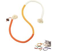 Juguete de cuerda masticable de hierba gatera, juguetes de cuerda de masticar de algodón orgánico con infusión de hierba gatera para gatos, limpiador de dientes natural seguro para gatos de interior