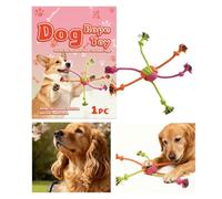 Juguete de cuerda para perros: palabra clave de tirón resistente, palabra clave de accesorio para masticar, detalle de material de cuerda gruesa con acento de compromiso de tamaño de nudo múltiple, fu