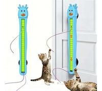 Juguete de cuerda voladora automática para gatos de interior, juguetes interactivos para gatos, juguete automático montado en la pared, de perezoso a loco, cuerda voladora montada en la pared, alivio