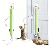 Juguete de cuerda voladora automática para gatos de interior, juguetes interactivos para gatos, juguete automático montado en la pared, de perezoso a loco, cuerda voladora montada en la pared, alivio