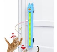 Juguete de cuerda voladora con movimiento automático para gatos: de perezosos a locos, Juguete interactivo eléctrico automático para gatos montado en la pared, Diseño de cuerda voladora, Manos libres
