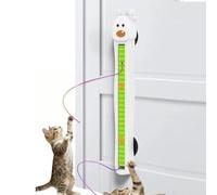 Juguete de cuerda voladora con movimiento automático para gatos: de perezosos a locos, Juguete interactivo eléctrico automático para gatos montado en la pared, Diseño de cuerda voladora, Manos libres