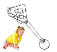 Juguete de de Metal: Prueba de Inteligencia de 8 Piezas, Juego Mental Entrelazado, desafío de Anillo Chino Duradero | Divertido de Truco de Magia para niños y Adultos, recuer