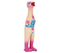 Juguete de de Pollo Gritando Resistente a Las Mordeduras de Látex para Rechinar los Dientes, Juguete de Chirriante Pintado a Mano para un Juego Interactivo Divertido, para Perros Pequeños,