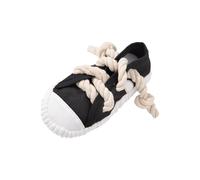 Juguete de dentición para perros con fabricante de ruido y nudos, cuerda masticable, limpieza de dientes, zapato de actividad para razas pequeñas, compromiso masticable para perros