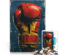 Juguete de desafío de Juego Educativo Guante de Boxeo Vintage Rompecabezas para Adolescentes de 1000 Piezas 26x38cm Ideas de Regalos Apto para Mayores de 14 años.